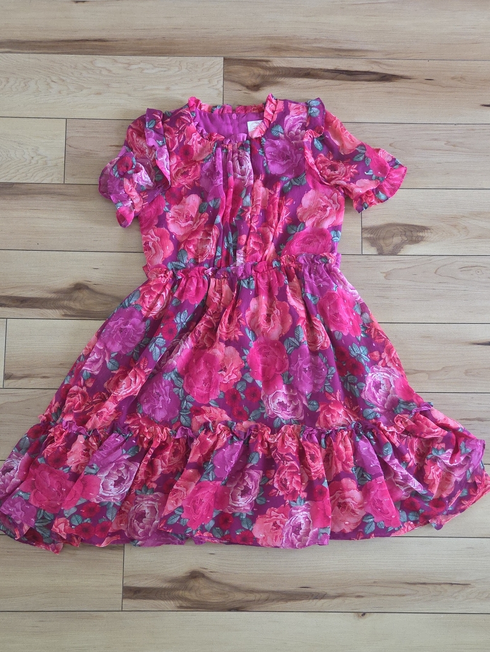 NWOT wonder nation Pink Floral Ruffle Dress